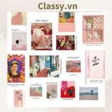  Set nhiều Thẻ ảnh, postcard Classy làm từ bìa cứng phong cách  trang trí nhật ký/sách ảnh, dán tường, làm tranh Q1746 
