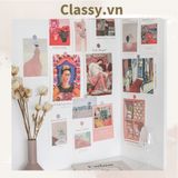  Set nhiều Thẻ ảnh, postcard Classy làm từ bìa cứng phong cách  trang trí nhật ký/sách ảnh, dán tường, làm tranh Q1746 