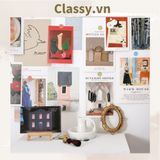  Set nhiều Thẻ ảnh, postcard Classy làm từ bìa cứng phong cách  trang trí nhật ký/sách ảnh, dán tường, làm tranh Q1746 