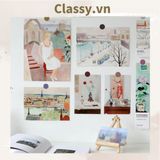  Set nhiều Thẻ ảnh, postcard Classy làm từ bìa cứng phong cách  trang trí nhật ký/sách ảnh, dán tường, làm tranh Q1746 