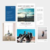  Set nhiều Thẻ ảnh, postcard Classy làm từ bìa cứng phong cách  trang trí nhật ký/sách ảnh, dán tường, làm tranh Q1746 