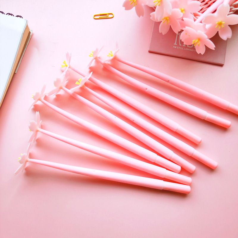  [GIAO HÀNG 7-25 NGÀY]  Classy Bút bi, bút gel mực đen hình bông hoa nhiều màu ngẫu nhiên PK1619 