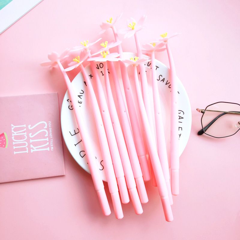  [GIAO HÀNG 7-25 NGÀY]  Classy Bút bi, bút gel mực đen hình bông hoa nhiều màu ngẫu nhiên PK1619 