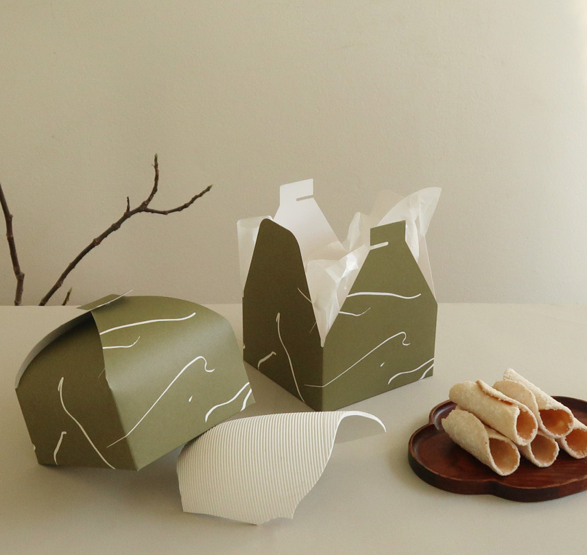 [GIAO HÀNG 7-25 NGÀY] Hộp đựng bánh ngọt và bánh nướng theo phong cách wabi-sabi đơn giản Q1806 