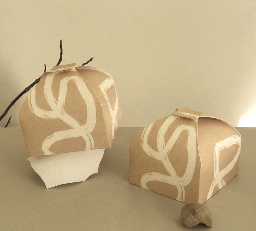  [GIAO HÀNG 7-25 NGÀY] Hộp đựng bánh ngọt và bánh nướng theo phong cách wabi-sabi đơn giản Q1806 