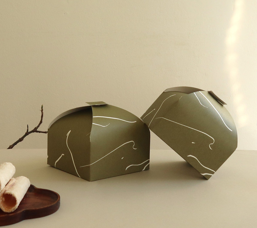  [GIAO HÀNG 7-25 NGÀY] Hộp đựng bánh ngọt và bánh nướng theo phong cách wabi-sabi đơn giản Q1806 