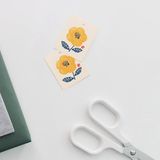  Thẻ tag trang trí Classy Hoa Vàng DIY trang trí thẻ đóng gói quà tặng 4,2 X 5 CM Q1814 