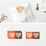  Miếng 10 Sticker hình trái tim dán hộp bánh handmade, quà tặng DYI dễ thương, tem dán quà tặng, túi giấy, thiệp, hộp quà tặng Q1815 