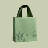  Túi giấy đựng quà dây quai ruy băng màu xanh lá - Kích thước 19.5x24.5x9cm phù hợp các món quà Organic thiên nhiên Q1838 
