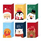  [NOEL COLLECTION] Túi giấy lớn đựng quà giáng sinh không dây, kèm sticker Kích thước 27 X 15 X 9.7 CM 