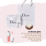  (KÈM RUY BĂNG, GIẤY LÓT) Hộp quà màu trắng đựng son môi/nước hoa in chữ DIOR, CHANEL,YSL, HERMES 