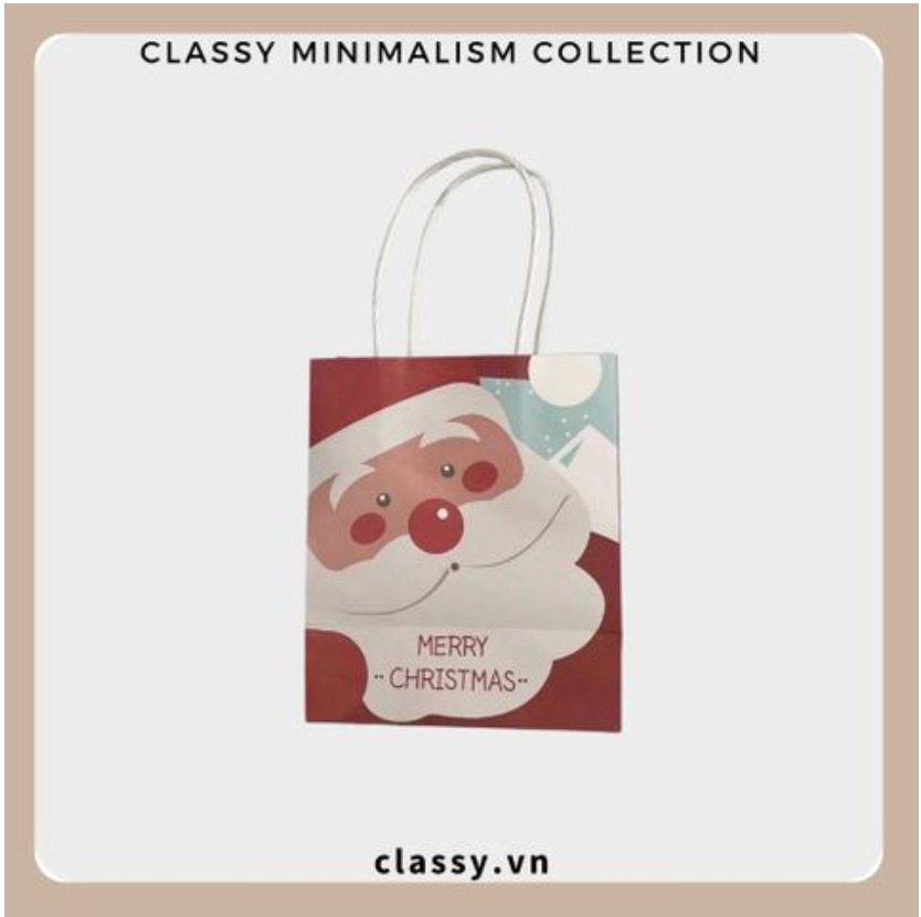  [GIAO HÀNG 7-25 NGÀY] TÚI GIẤY KRAFT DÀY DẶN LÀM QUÀ TẶNG  MÀU PASTEL, NHIỀU SIZE NOEL 