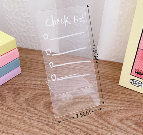  [GIAO HÀNG 7-25 NGÀY] Combo 10 Bảng ghi chú trong suốt bằng nhựa acrylic kèm bút viết bảng ghi chú bảng tin sáng tạo bảng viết mini di động phong cách đơn giản PK1855 