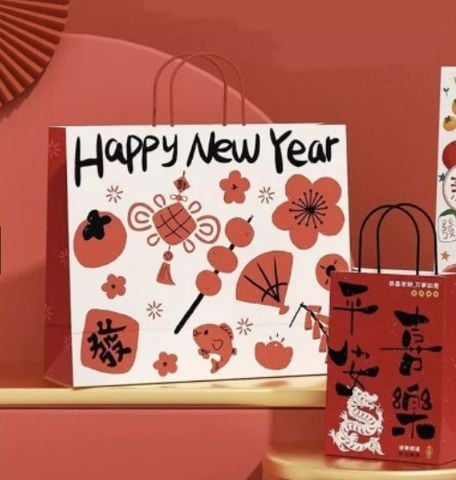  TÚI GIẤY KRAFT DÀY DẶN LÀM QUÀ TẶNG TẾT  , NHIỀU SIZE 