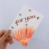  Thiệp vẽ tay bằng màu nước Classy trên nền giấy art Lan Vi 210GSM, kích thước đi kèm với phong bì của CLASSY STUDIO 