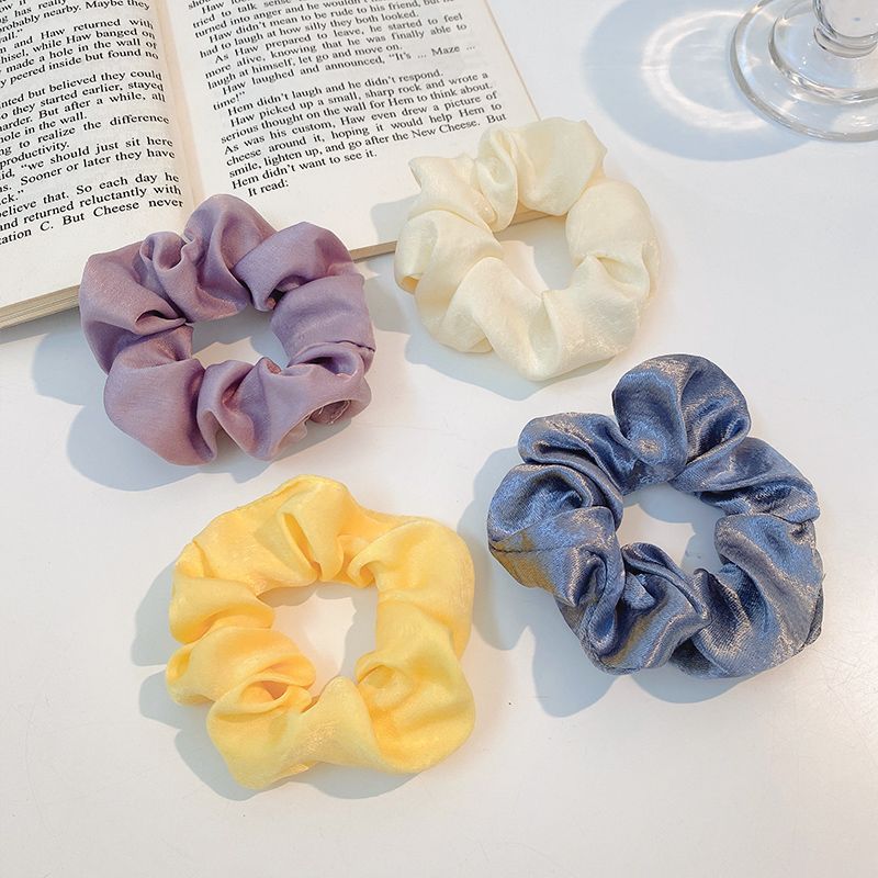  [GIAO HÀNG 7-25 NGÀY]  MIX NHIỀU MẪU Classy Dây cột tóc scrunchies bằng vải kẻ sọc, họa tiết hoạt hình thỏ hàn quốc dành cho nữ 