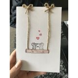  Thiệp vẽ tay bằng màu nước Classy trên nền giấy art Lan Vi 210GSM, kích thước đi kèm với phong bì của CLASSY STUDIO 