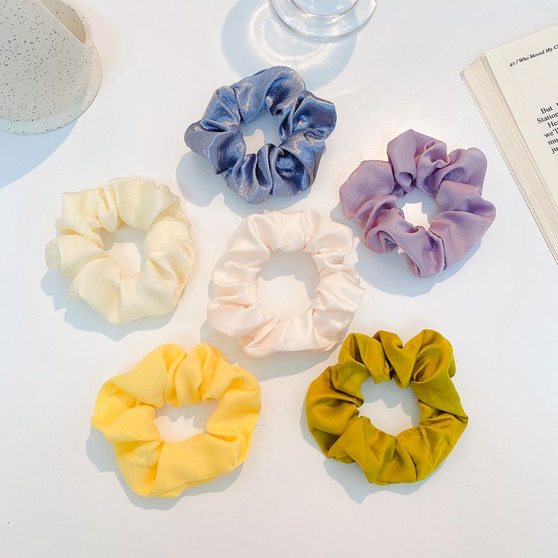 [GIAO HÀNG 7-25 NGÀY]  MIX NHIỀU MẪU Classy Dây cột tóc scrunchies bằng vải kẻ sọc, họa tiết hoạt hình thỏ hàn quốc dành cho nữ 