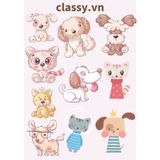  Size lớn - 10 miếng mỗi miếng 3-5cm, Hình dán, sticker trang trí Classy , dán laptop, điện thoại, sổ, bình nước PK1727 