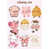  Size lớn - 10 miếng mỗi miếng 3-5cm, Hình dán, sticker trang trí Classy , dán laptop, điện thoại, sổ, bình nước PK1727 