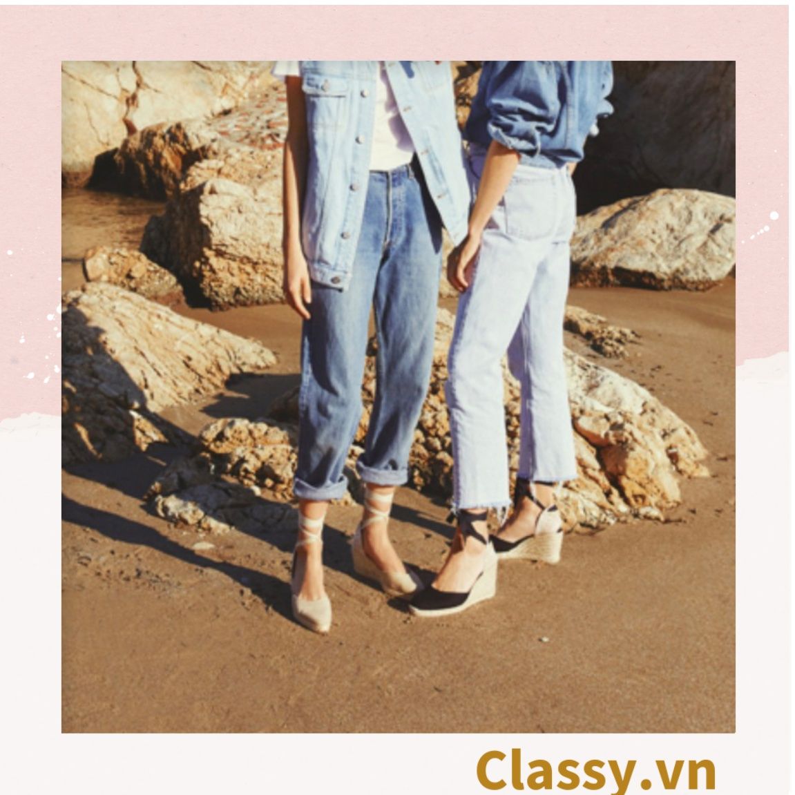  GIÀY CÓI ĐẾ XUỒNG QUAI GIÀY CỘT NƠ [G421] 