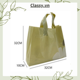  [GIAO HÀNG 7-25 NGÀY] Classy Túi quai xách nhựa hoa trà chất lượng, đi shopping, làm quà tặng T1482 