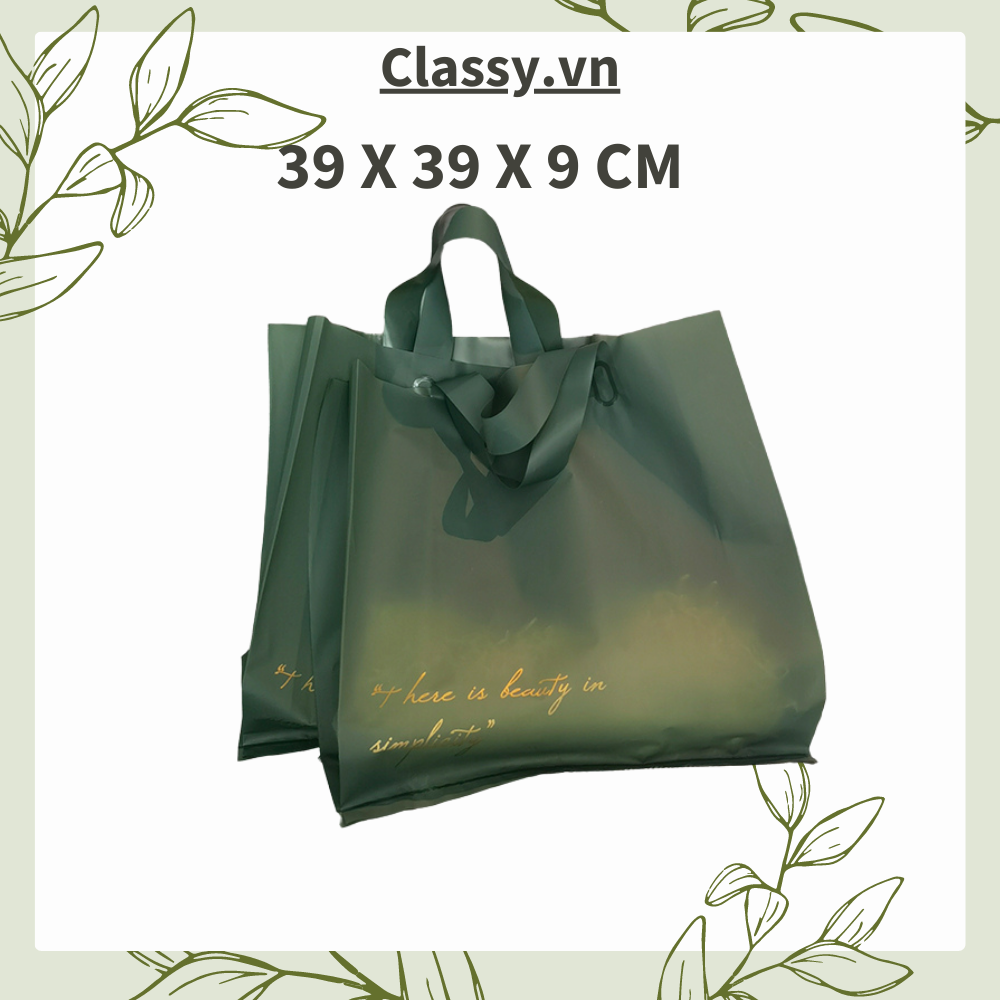  Classy Túi quai xách nhựa hoa trà chất lượng, đi shopping, làm quà tặng T1483 