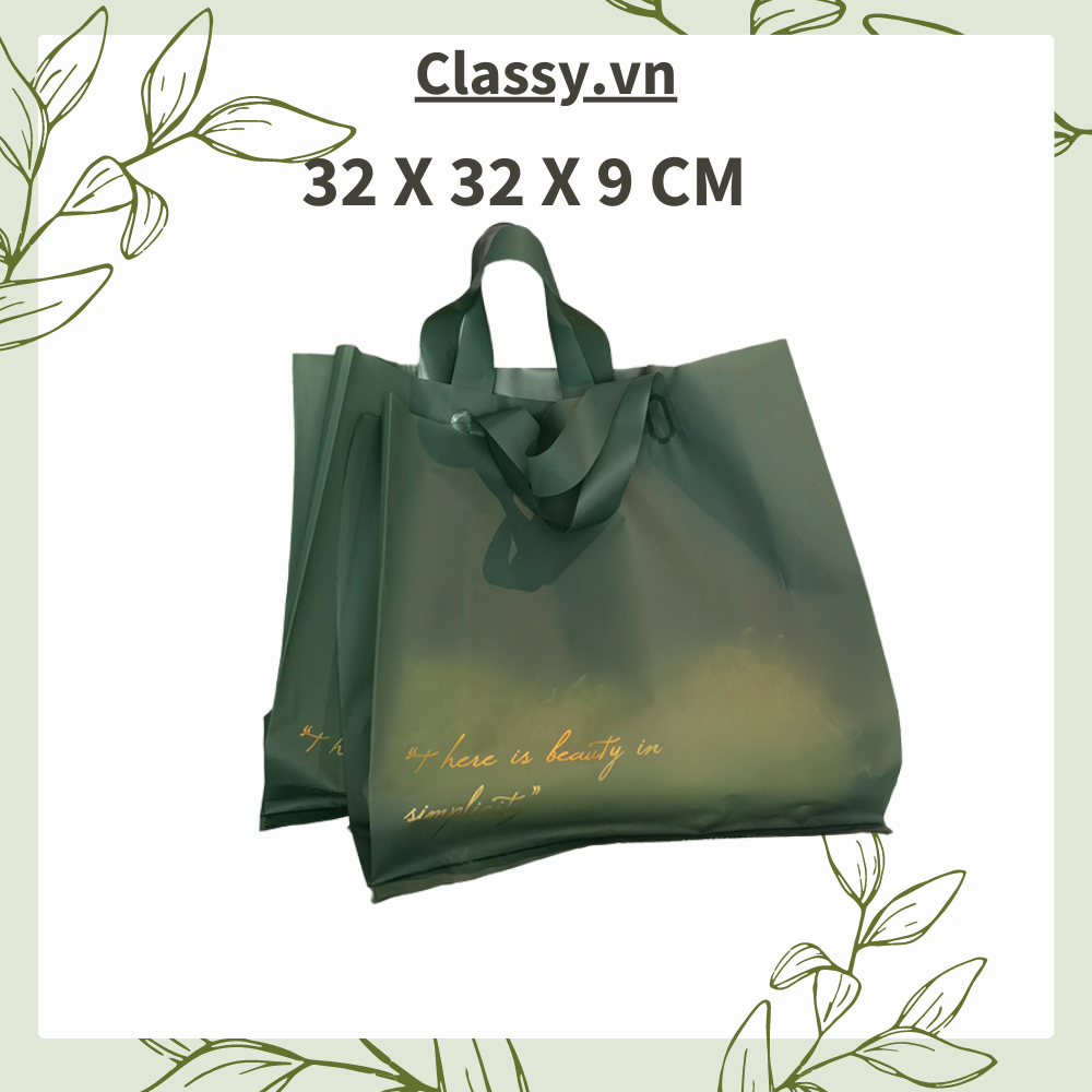  [GIAO HÀNG 7-25 NGÀY]  Classy Túi quai xách nhựa hoa trà chất lượng, đi shopping, làm quà tặng T1483 