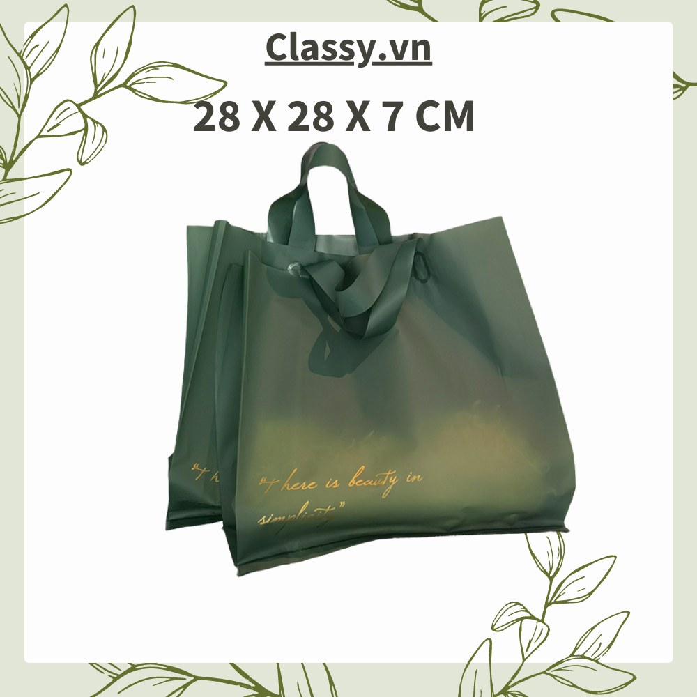  [GIAO HÀNG 7-25 NGÀY]  Classy Túi quai xách nhựa hoa trà chất lượng, đi shopping, làm quà tặng T1483 