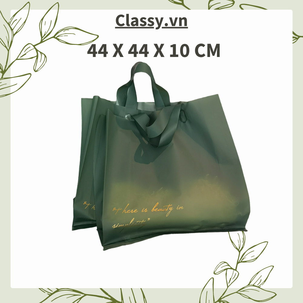  [GIAO HÀNG 7-25 NGÀY]  Classy Túi quai xách nhựa hoa trà chất lượng, đi shopping, làm quà tặng T1483 