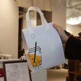  Túi Tote chất liệu vải không dệt đựng trà sữa, thực phẩm, có lớp nhôm cách nhiệt bên trong bền dai, thân thiện môi trường T1885 