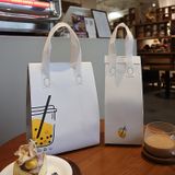  Túi Tote chất liệu vải không dệt đựng trà sữa, thực phẩm, có lớp nhôm cách nhiệt bên trong bền dai, thân thiện môi trường T1885 