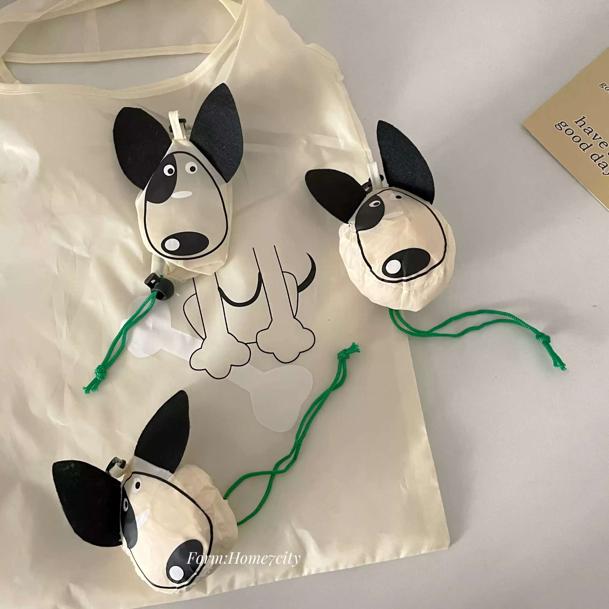  [GIAO HÀNG 7-25 NGÀY]  COMBO 20 Túi dù gấp gọn, hình chú cún dễ thương. Thân thiện môi trường [T280] 