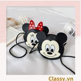  [GIAO HÀNG 7-21798 NGÀY]  Túi đeo chéo Mickey Minnie vui vẻ yêu đời, chất liệu da PU cực kì đáng yêu T287 