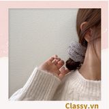  Dây cột tóc vải Scrunchies lông cừu PK219 