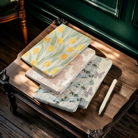  Sổ lò xo Vintage Xinh Xắn kích thước A6 90trang, Bìa bọc Vải họa tiết Hoa nhí PK1781 dùng để lên kế hoạch, lên lịch, to-do-list, take notes, có thể thay lõi 