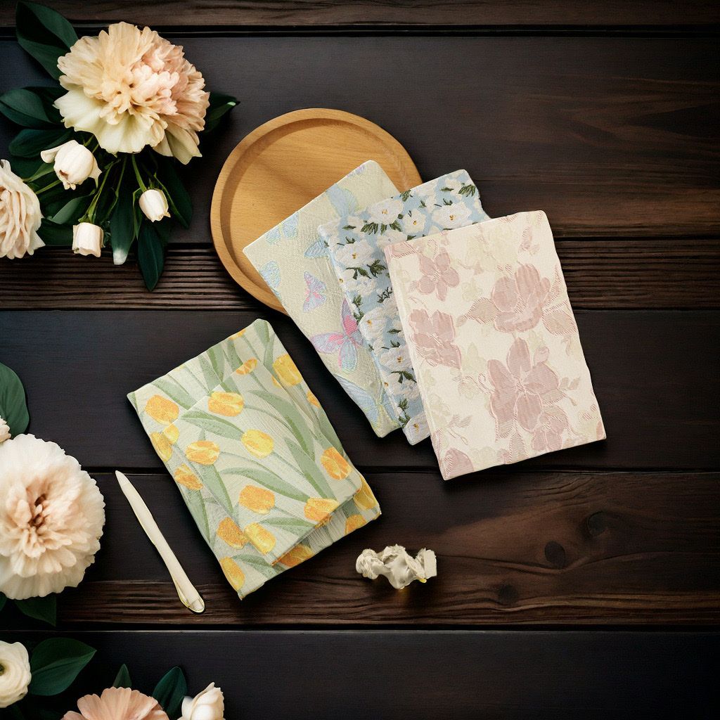  Sổ lò xo Vintage Xinh Xắn kích thước A6 90trang, Bìa bọc Vải họa tiết Hoa nhí PK1781 dùng để lên kế hoạch, lên lịch, to-do-list, take notes, có thể thay lõi 