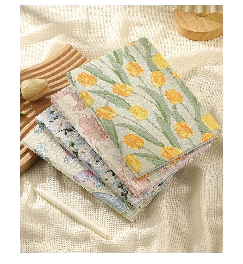  Sổ lò xo Vintage Xinh Xắn kích thước A6 90trang, Bìa bọc Vải họa tiết Hoa nhí PK1781 dùng để lên kế hoạch, lên lịch, to-do-list, take notes, có thể thay lõi 