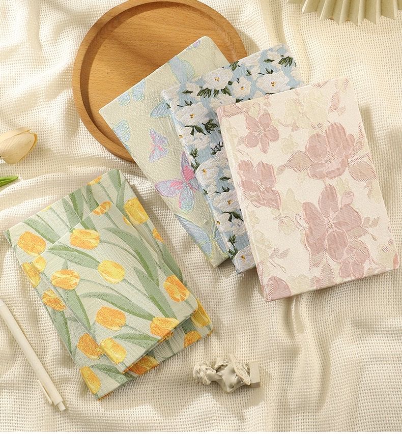  Sổ lò xo Vintage Xinh Xắn kích thước A6 90trang, Bìa bọc Vải họa tiết Hoa nhí PK1781 dùng để lên kế hoạch, lên lịch, to-do-list, take notes, có thể thay lõi 