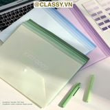  Túi Nút File Đựng Tài Liệu My Clear Bag A4 Nhiều Màu Bìa Đựng Tài Liệu Văn Phòng Lưu Trữ Hồ Sơ Giấy Tờ Classy Basic PK778 