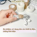  01 cuộn Băng dính washi tape họa tiết dễ thương hoạ tiết hấm bi nhiều màu,  trang trí sổ tay, văn phòng 