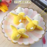  [GIAO HÀNG 7-25 NGÀY] Móc khóa 3D hình trái chuối sáng tạo chất liệu bông, treo móc khóa, túi xách nhiều hình ngộ nghĩnh PK1197 