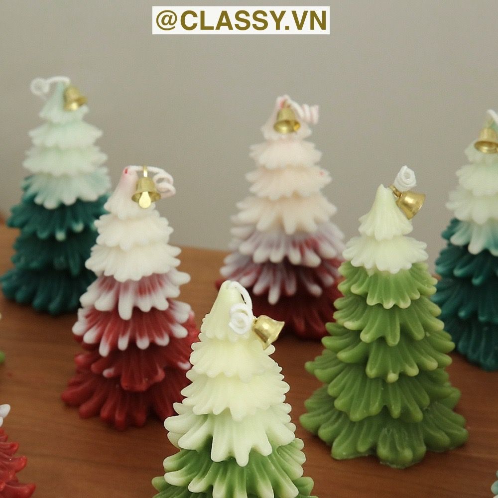  [GIAO HÀNG 7-25 NGÀY] Nến thơm thư giãn nhiều kiểu dáng, phù hợp làm đồ decor phòng PK1250 - Cây thông Noel Giáng sinh 