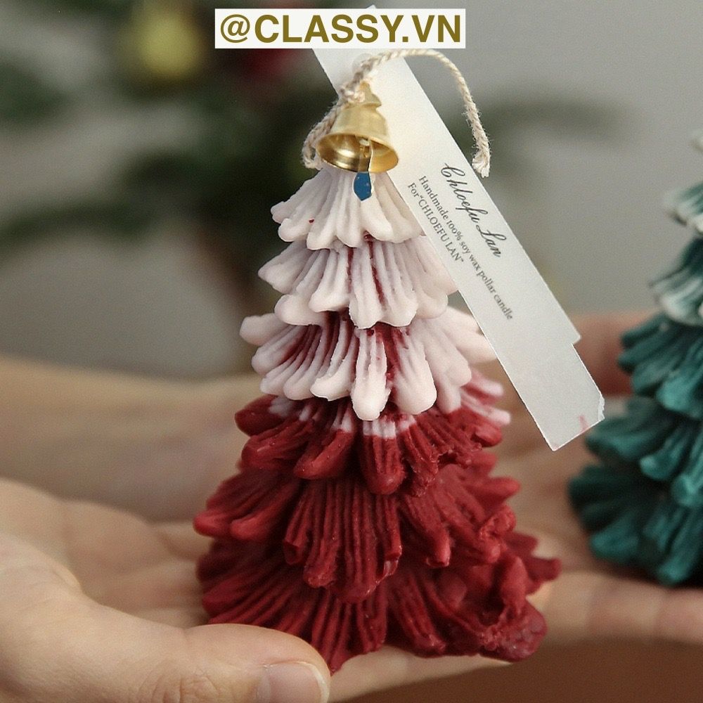  [GIAO HÀNG 7-25 NGÀY] Nến thơm thư giãn nhiều kiểu dáng, phù hợp làm đồ decor phòng PK1250 - Cây thông Noel Giáng sinh 