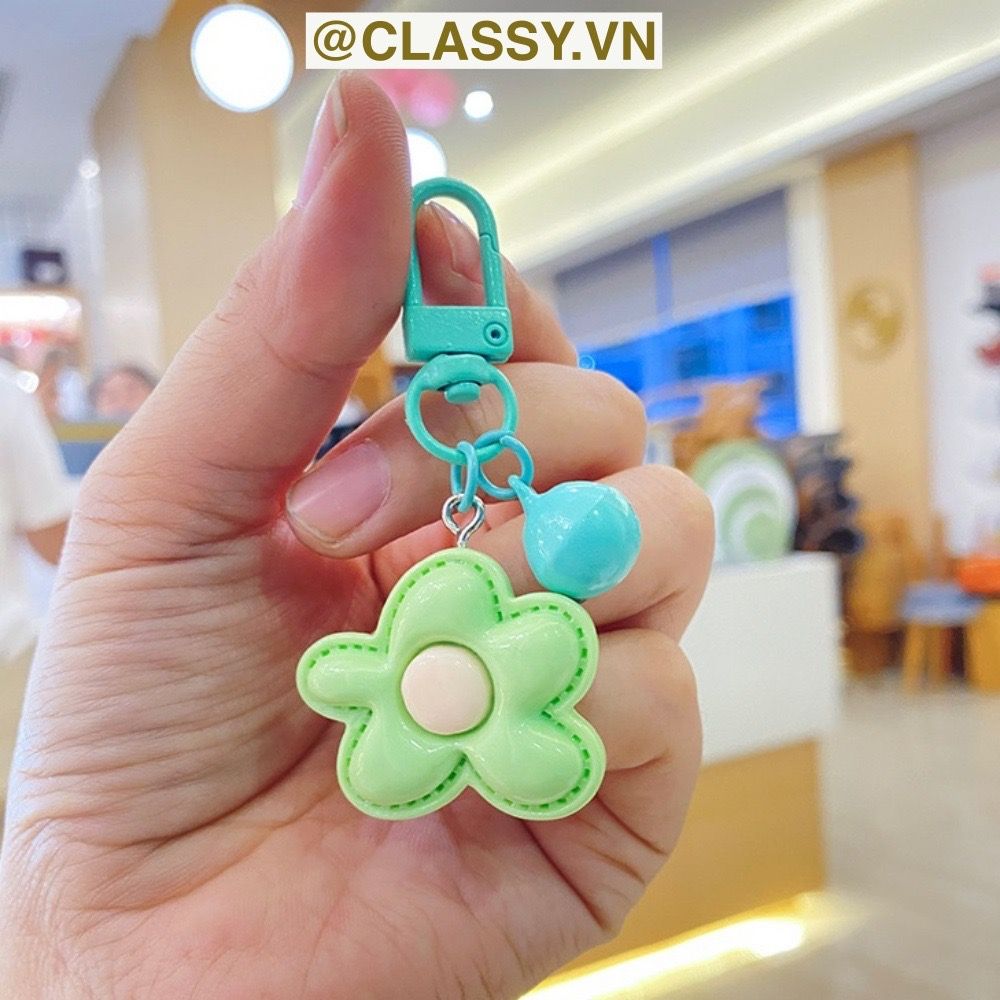  [GIAO HÀNG 7-25 NGÀY] Classy Móc khóa hình bông hoa nhiều màu, gắn chìa khóa, điện thoại, sổ tay PK1420 