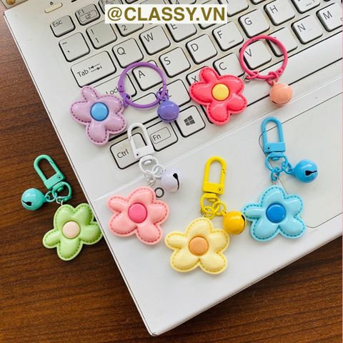  [GIAO HÀNG 7-25 NGÀY] 200 CHIẾC Móc khóa hình bông hoa nhiều màu, gắn chìa khóa, điện thoại, sổ tay PK1420 