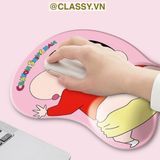  [GIAO HÀNG 7-25 NGÀY] Classy Miếng lót chuột, mouse pad nhỏ dùng trong văn phòng, hình Shin siêu dễ thương PK1555 