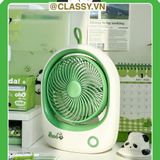  Quạt cầm tay mini tích điện USB liên tục 3-6h hình gấu Panda dễ thương  PK1849 