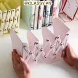  [GIAO HÀNG 7-25 NGÀY] Kệ giấy Giá Sách Đơn Giản Kẹp Sách Đơn Giản bằng kim loại Màu Macaron Kệ Kẹp sách 3 Ngăn - Giá đỡ sách PK1854 