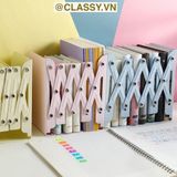  [GIAO HÀNG 7-25 NGÀY] Kệ giấy Giá Sách Đơn Giản Kẹp Sách Đơn Giản bằng kim loại Màu Macaron Kệ Kẹp sách 3 Ngăn - Giá đỡ sách PK1854 